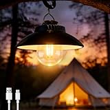 Lanterne Camping Rechargeable, Rétro Lampe Camping LED Portable, 2...