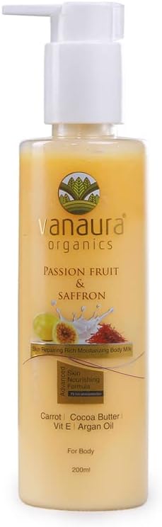 body lotion moisturizing lotion Passion Fruit and Saffron Skin Repairing Rich Moisturizing Body Milk Cream Lotion 200 ML