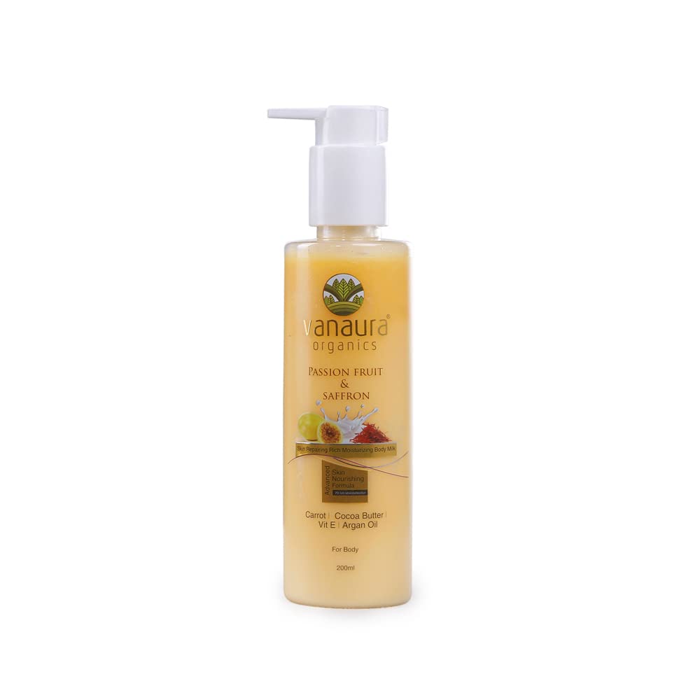 Vanaura Organics body lotion moisturizing lotion Passion Fruit and Saffron Skin Repairing Rich Moisturizing Body Milk Crea... - Review, Price and Buying Guide