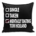 Produktbild QMS CONTRACTING LIMITED Throw Pillow Cover Dating Tom Holland Decorative Pillow Case Home Decor Square 18x18 Inches Pillowcase