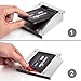 Poppstar Laufwerksrahmen für 2,5" SSD HDD Festplatte (7mm, 9,5mm, 12,5mm) in 12,7mm Sata 3 CD-DVD Schacht (Notebook, Laptop, etc.), Festplattenrahmen Aufrüstset