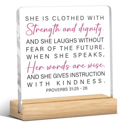 Inspirational Proverbs 31 Woman Gifts,Christian Decor, She Is Clothed With