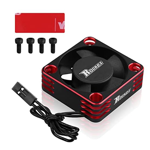 Motor Cooling Fan 30mm RC Model Heatsink 28000RPM ESC Cooling Fan for RC Car 1/8 1/10 1/12 Scale 540 550 Brushless Motor (Black+Red)
