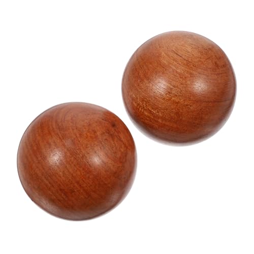 TOVINANNA 2pcs Health Ball Handball Exercise Ball Massage Ball Hand Massager Ball Stadium Seating for Bleachers Red Rosewood Sphere Presents Hand Massage Supply Adult Handballs Leisure Balls
