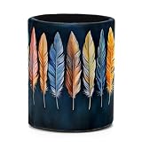 CDGIRUOWUNV Feathers (2) Pencil Holder, Pen Basket, Writing Utensil Storage Organizer for Kitchen, Locker, Home or Office