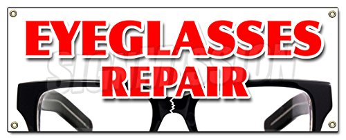 Eyeglass Repair Banner Sign Optometrist Eye exam dr Doctor Examination