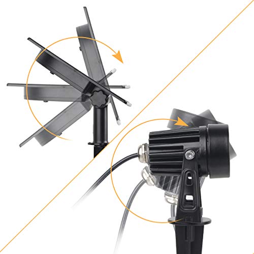 T-SUN Solarleuchte Garten, 4 Stück LED Gartenbeleuchtung Solar, Gartenstrahler Solar, Wasserdicht LED Solarlampe, Außenleuchte, Gartenlampe, Wegeleuchte, Spotbeleuchtung.(Farbwechsel)