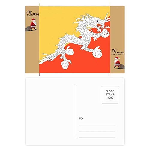 Drapeau du Bhoutan cartes postales lot de 20 pour décorer vos carnets de voyage
