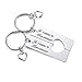 Jovivi Personalised Porte-clés Couple Puzzle Coeur Amoureux avec Gravé Je t'aime Mon Amour Keychain Pendentif Puzzle Séparable Amour Amitié Acier Inoxydable Accessoire Cadeau Saint-Valentin