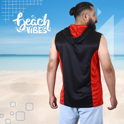 Image of Sleeveless Hoodies T Shirts for Men - Gym Vest, Sando Tank Top Wear, Workout Baniyan, Bodybuilding Tshirts, Sports Tshirt Vests