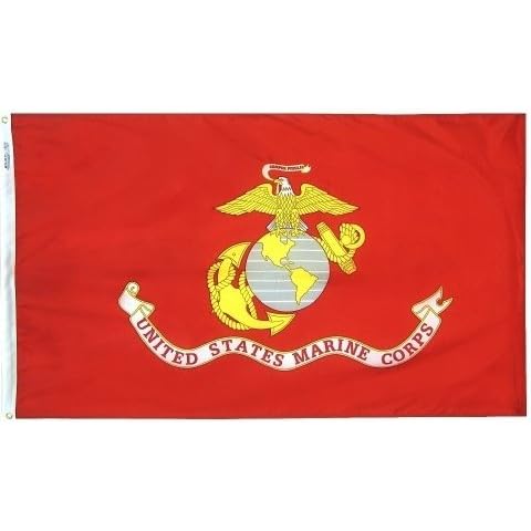 3x5' US Marine Corps Nylon Flag - All Weather, Durable, Outdoor Nylon Flag - All Star Flags Cover