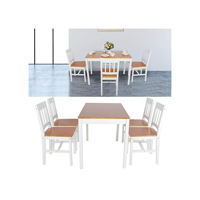 Buy Wooden Dining Table Chairs Set, Antique Pine Wood Dining Table Set