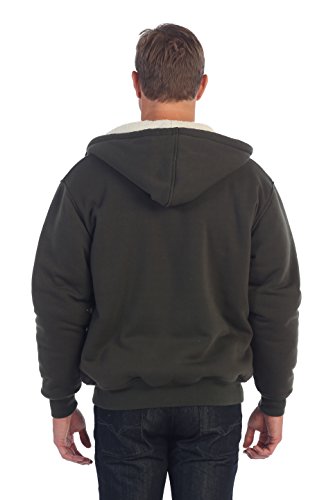 Image of Gioberti Men's Soft Heavyweight Sherpa Lined Fleece Hoodie Jacket