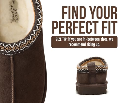 Image of Project Cloud 100% Genuine Leather Shearling Slippers for Women (Nerita) | Australian Fur Lining Memory Foam Insole Non Slip EVA Sole Fuzzy Plush House Shoes Warm Cozy Indoor Footwear Everyday Comfort