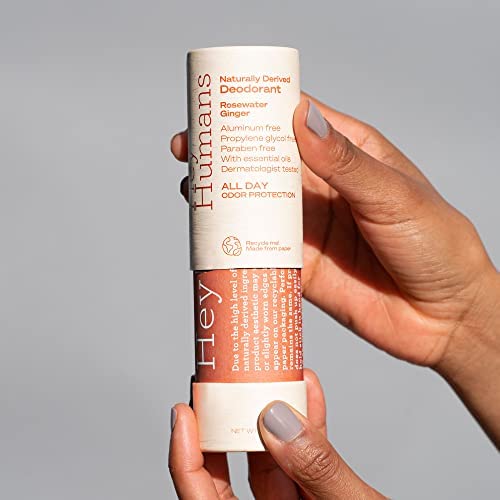 Hey Humans Natural Deodorant Rosewater Ginger - 2Oz (Pack Of 4) #TOP2