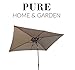 Produktbild Pure Home & Garden Kurbelschirm 300x200 Taupe, mit UV-Schutz 40 Plus, Knicker und abnehmbarem Bezug