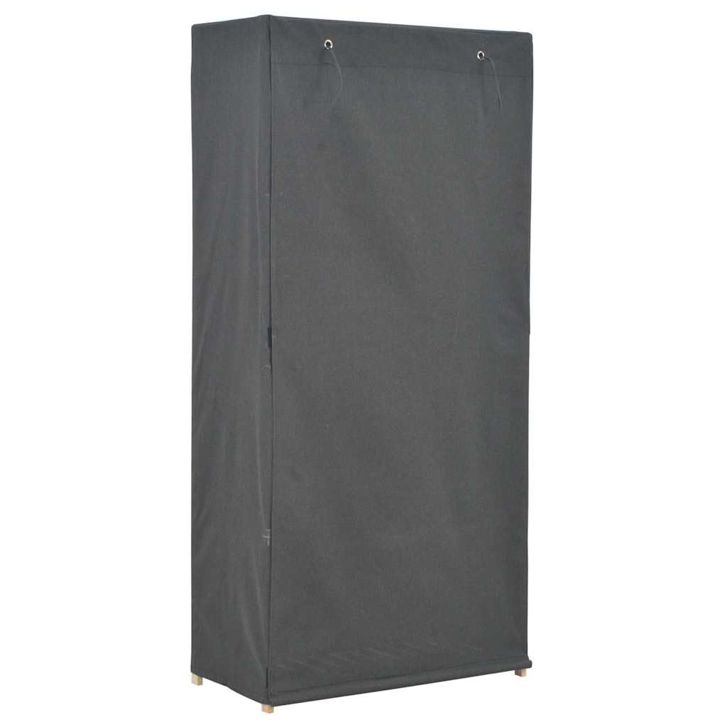 Szafa Materiałowa Szara 79x40x170 cm z Drążkiem na Wieszaki