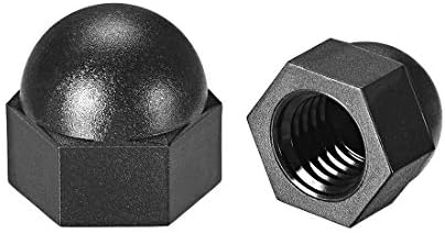 sourcing map M6 Cap Nut, Hex Acorn Dome Head Nuts for Screws Bolts Nylon White 10 Pcs