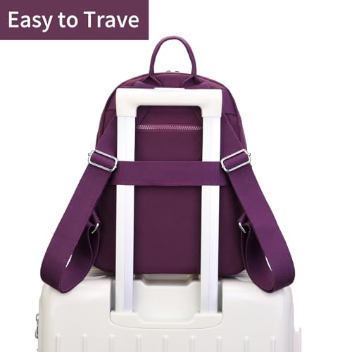 Image of Tanweibago Mini Nylon Women Backpacks,11L Small Ladies backpacks Casual Lightweight Women Shopping Travel Daypack (Purple)