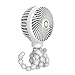 Produktbild Hozora Handheld Folding Personal Fan, Mini Octopus Claw Fan Kinderwagen Fan mit flexiblem Stativ wiederaufladbare einstellbare 3 Geschwindigkeiten für Kinderwagen Bike Bedside (Weiß)