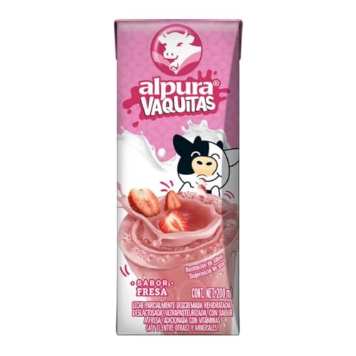 Alpura Leche Deslactosada Sabor Fresa 200 mL