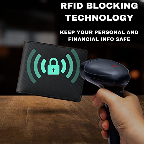 Image of Stealth Mode Leather Bifold Wallet for Men With ID Window and RFID Blocking