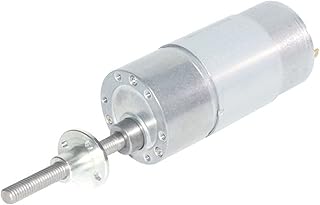 JEEFUSE 12V Micro Electirc Motor Long Shaft DC Motor 6V Threaded Shaft Parts JGB37-545 with Flange (Size : 12v12rpm, Color : Package C)