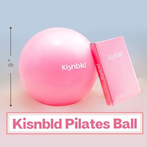 kisnbld Small Exercise Ball, 9 Inch Mini Pilates Ball, Anti Burst and Slip Resistant Mini Yoga Ball for Stability, Fitness, Physical Therapy, Stretching & Core Strength Workout at Home Gym & Office — view 6