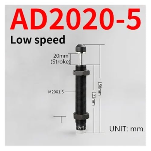 Amortiguador neumático AD2020-5 regulable: menos vibración industrial 2