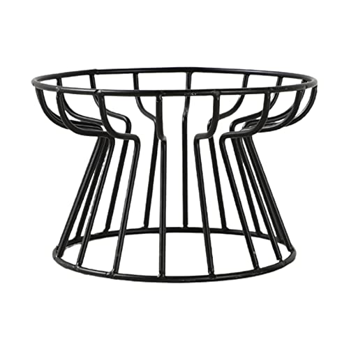 lamphle Pet Feeding Bowl Raised Iron Stand Feeding Rustproof Cats Dogs Water Food Feeding Dish Plate Pet Supplies Black