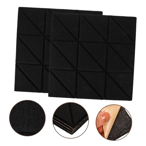 4pcs Almohadillas Aislantes Acústicas Autoadhesivas para Estudios en Casa Paneles de Pared Absorbentes de Sonido de Alta Densidad para Grabación Musical Diseño Ignífugo Instalación Fácil miniatura 5