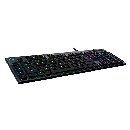 Logitech G815 LIGHTSYNC RGB Mechanical Gaming Keyboard with Low Profile GL Tactile Key Switch, 5 programmable G-Keys,USB Passthrough, Dedicated Media Control - Tactile by Logitech G - Used condition - CA$103.84