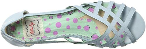 Bettie Page Women's BP100-CARREN Flat Sandal, Blue, 10 B US | Image 4