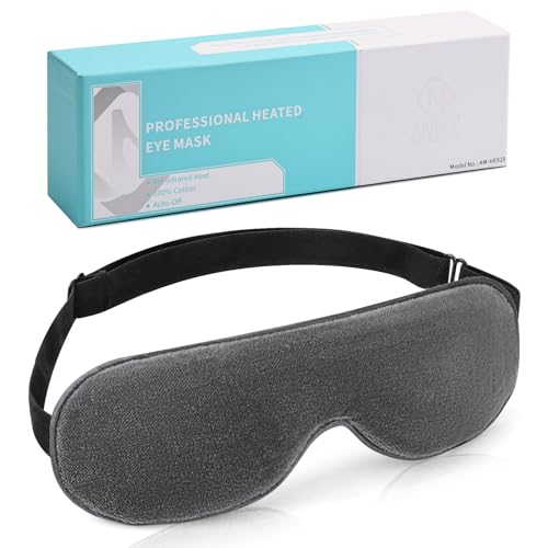 AROMA SEASON Wärmebrille mit Echtzeitemperaturmessung | Elektrisch beheizbare Wärmebrille | Wärmende Augenmaske | Gegen Blepharitis, Gerstenkorn, Augenringe, Trockene Augen