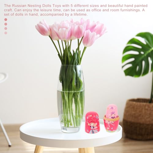 ULTNICE 6pcs russische Nesting Dolls Matroschka Holz Engel Stapeln Spielzeug Puppe