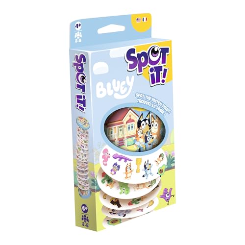 Asmodee Spot It! Bluey Card Game - Fast-Paced Matching Game Featuring Bluey & Friends, Fun for Family, Kids & Adults, Ages 4+, 2-8 Players, 15 Minute...