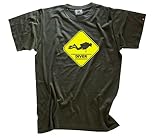 Diver Crossing I Taucher Tauchen Scuba T-Shirt Olive XXL
