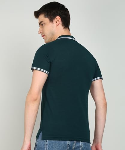 Image of INKKR Men's Soild Collar Neck Polo T-Shirt