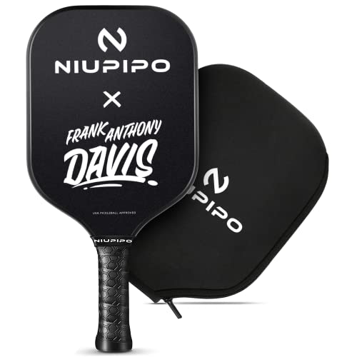 Niupipo Pickleball Paddle,Usapa Approved Pro Graphite Pickleball Collabreated With Fad,Pickleball Raquette With Honeycomb & Added Grit,4.52In Grip Lightweight Tournament Ready Racket cover