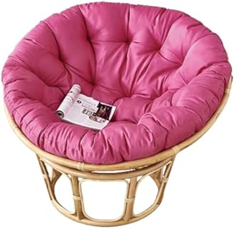 MIAOMI Garden Round Papasan Chair Cushion | Water Resistant Indoor Outdoor Hammock Rattan Swing Seat Pad | Comfy Tufted Patio Furniture Cushions | Hanging Egg Chair Pads