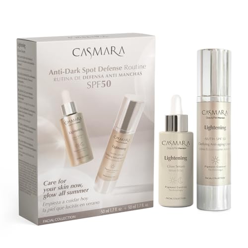 CASMARA - Pack Antimanchas Facial con Vitamina C y SPF 50 para Eliminar Manchas y Aportar Luminosidad (Glow Serum + Crema Aclarante)