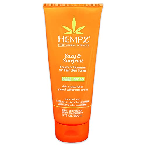 Hempz Yuzu and Starfruit Touch of Summer for Fair Skin Tones SPF 3 Unisex Bronzer 6.76 oz