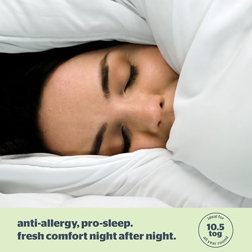 Silentnight Anti Allergy Single Duvet 10.5 Tog - All Year Round Winter Quilt Duvet Anti-Bacterial and Machine Washable with Allergy UK Approved Anti Allergy Fibres - Single Bed