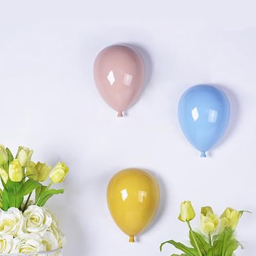 RCJCQSR Palloncino in ceramica da appendere alla parete, decorazione artistica da parete, decorazione da parete per camera dei bambini, decorazione per soggiorno, camera dei bambini, cameretta dei RCJCQSR Palloncino in ceramica da appendere alla parete, decorazione artistica da parete, decorazione da parete per camera dei bambini, decorazione per soggiorno, camera dei bambini, cameretta dei