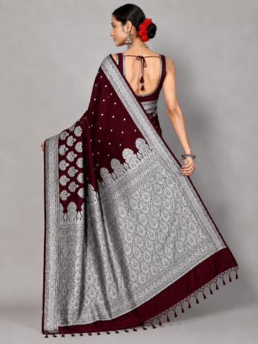 Image of Women's Glory Banarasi Satin Silk With Embroidered Design.
