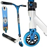Chilli Pro Base/Rocky/Reaper Stunt Scooter per Park & Street. Trick Roller per principianti e professionisti (Arche Cole Custom H= 86 cm Bianco/Teal)