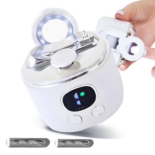 Lime à ongles électrique 3 en 1 adulte et senior avec collecteur de débris