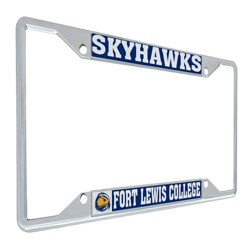 Desert Cactus Fort Lewis College Car Accessories Skyhawks Metal License Plate Frame and Tag Holder for Front or Rear of Car (Mascot)