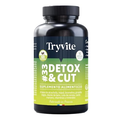 DETOX&CUT Queima-gorduras potente para emagrecimento rápido e eficaz mulher | Fat Burner | Fórmula de emagrecimento melhorada 2025 | TRYVITE 90 comprimidos para emagrecimento muito rápido