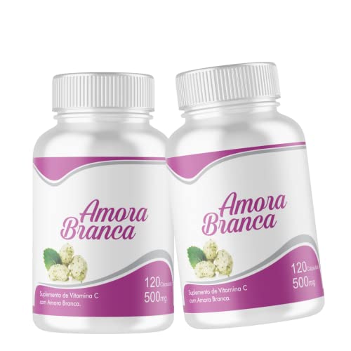 Amora Branca 500mg 120 Cápsulas - 2 Potes